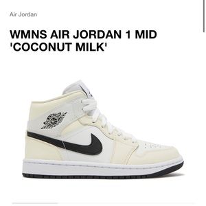 2022 Wmns Air Jordan 1 Mid 'Coconut Milk'